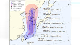 8호 태풍 '바비' 경로 수정…27일 수도권 관통 예상