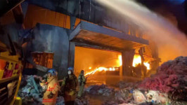 수원시자원순환센터 화재 4시간 만 진화…인명피해 없어