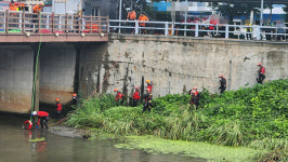 부산 학장천 실종 60대 수색 엿새째‥소방·경찰 172명 투입