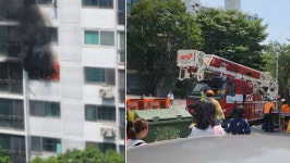 경기 용인시 아파트 5층서 불‥인명 피해 없어