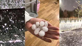 [날씨] 강원영동 강한 비‥일부 지역 우박도