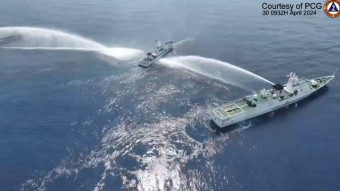 중국 해경선, 남중국해 필리핀 선박에 물대포‥1척 파손