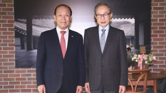 황우여, 이명박 전 대통령 예방‥MB 
