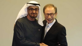 이명박 전 대통령, UAE 대통령 접견‥