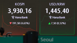 코스피 장 초반 4%대 급락‥4,000선 반납