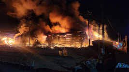 경남 진주 버섯농장서 불‥한때 대응 2단계 발령