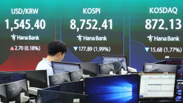 코스피 3%대 하락 8,600선까지 밀려‥호르무즈 선박 피격 등 영향