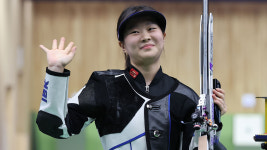 [아시안게임] 사격 김지은, 여자 소총 3자세 3위‥0.1점 차 동메달