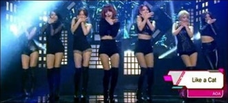 ‘뮤직뱅크’  AOA, 새 노래 ‘타임’ ‘사뿐사뿐’으로 성공적인 컴백