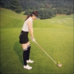 구하라 골프 삼매경 “LPGA 나갈 기세?”