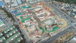 공정율 30%, 무리 없이 공사가 진행되고 있는 경주 두산위브트레지움 