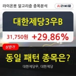 대한제당3우B, 상한가 출발... 최근 주가 반등 흐름