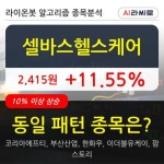 셀바스헬스케어, 주가 반등 현재는 +11.55%... 이 시각 거래량 2만6869주