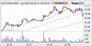 대주전자재료, 장중 하락세, 전일대비 -11.51%... 기관 -39,000주 순매도 중
