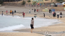 12월에 20도라니…패딩 벗고 해변으로