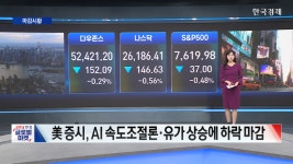 美증시, AI 속도조절론에 기술주 급락-[글로벌 마감 시황]