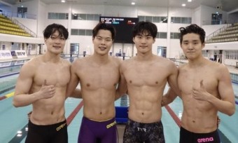한국 남녀 수영, 도쿄올림픽 계영 800m 동반 출전 확정