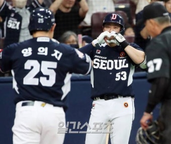 [IS 고척]  양의지·양석환·허경민 모두 멀티히트...두산 중심 타선 저력 발산