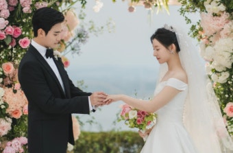 김수현‧김지원, 비주얼 끝판왕 부부…달콤살벌 투샷 (‘눈물의 여왕’)