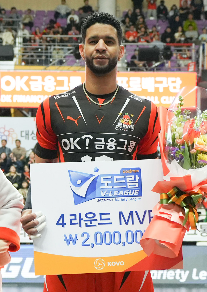 현대캐피탈 레오와 정관장 메가, V리그 4라운드 MVP에 선정!