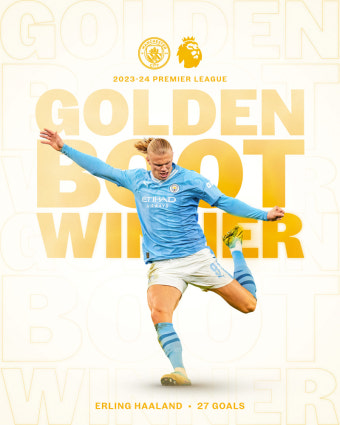 '적수가 없다' 홀란, 2년 연속 EPL 득점왕 등극…SON 득점 8위·도움 3위
