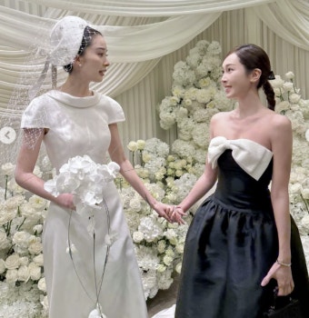 제시카 ‘절친’ 아이린 결혼식, 블랙 드레스 하객룩…“자랑스러워” 축하