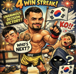 ‘이정영→유주상→최두호?’ UFC 韓 킬러 산토스, 의미심장 글 남겼다…3연속 한국인과 대결?