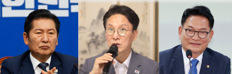 민주당 당권 3파전, 정청래·김민석·송영길의 과제