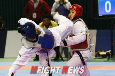 [전국체전 태권도] 상대 얼굴을 향하는 김은미의 돌려차기