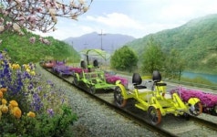 환상의 섬진강변 레일바이크로 달린다