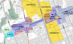 서초로 일대, 대형 비즈니스 중심도시로 변모