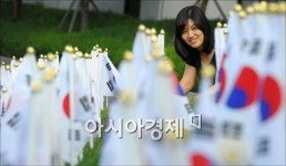 [포토]송파구, 올림픽로에 태극기 트리 거리 조성