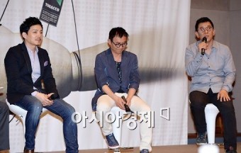 [포토]금연 소셜무비의 세 감독 이범수-김경형-이지승