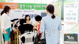 취업박람회장으로 변한 광주시 광산구 평동역