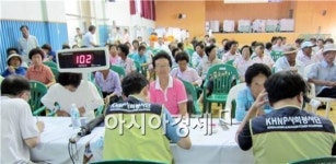 한빛원자력본부, 고창 상하면 주민 무료 의료 검진 실시