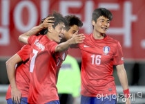 [포토] 손흥민 역전골에 기뻐하는 쌍용