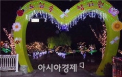 남원시,도심속 향기원에 연말연시 트리조명 설치