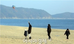 겨울바다의 낭만,  완도 신지 명사십리로 오세요