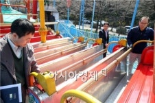 [포토]광주시 북구, 봄 행락철 유원시설 안전점검