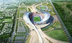 인천아시아드주경기장 준공…2014명 테이프커팅