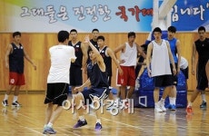 [포토]농구대표팀, 인천AG을 향한 구슬땀