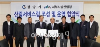 광양시-서부지방산림청, 산림서비스림 업무협약