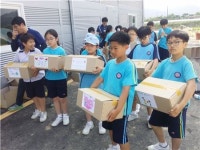 광주교대광주부설초, 학교 텃밭 농산물 무료급식 단체에 전달
