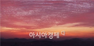 [포토]함평천지 일출 장관이네