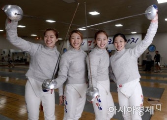 [포토]펜싱대표팀 여자 사브르 미녀검객 4인방