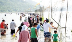진도군, 3일 접도어촌체험마을에서  개매기 바다 체험