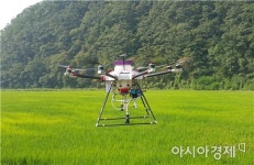 보성군 노동면, 스마트 농사 하늘을 날아
