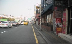 화양사거리 보도확장 공사