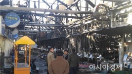 여수수산시장 화재에 상인들 ‘망연자실’