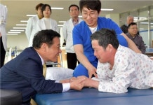 [포토]윤장현 광주시장, 호남권역재활병원 방문